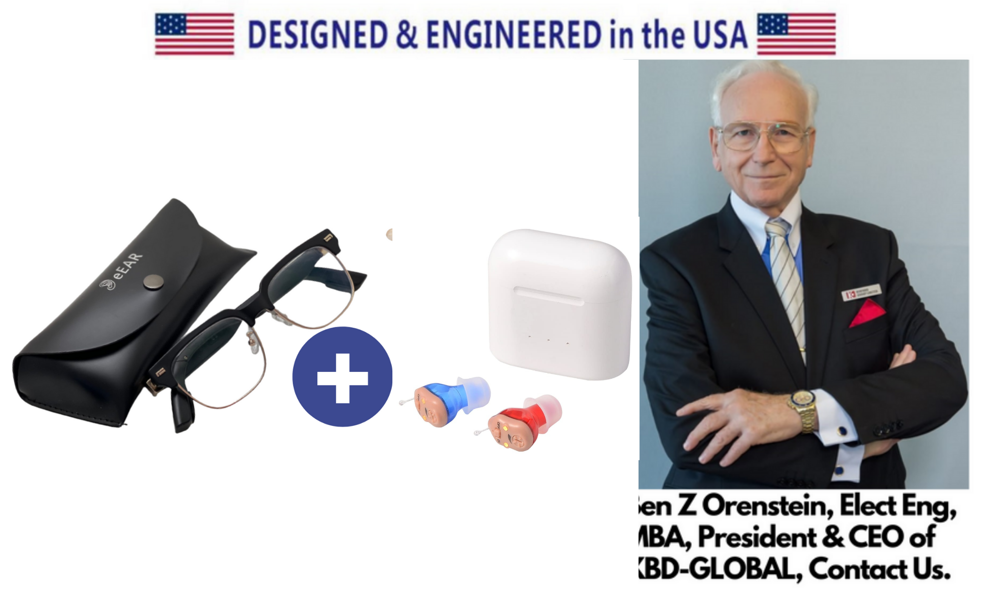 eEAR-BTGC-CIC: integra técnicamente Bluetooth, sonido de grado militar de conducción ósea, con la última tecnología de audífonos en miniatura Digital CIC. Primero y mejor del mundo. Diseñado y fabricado en los Estados Unidos.