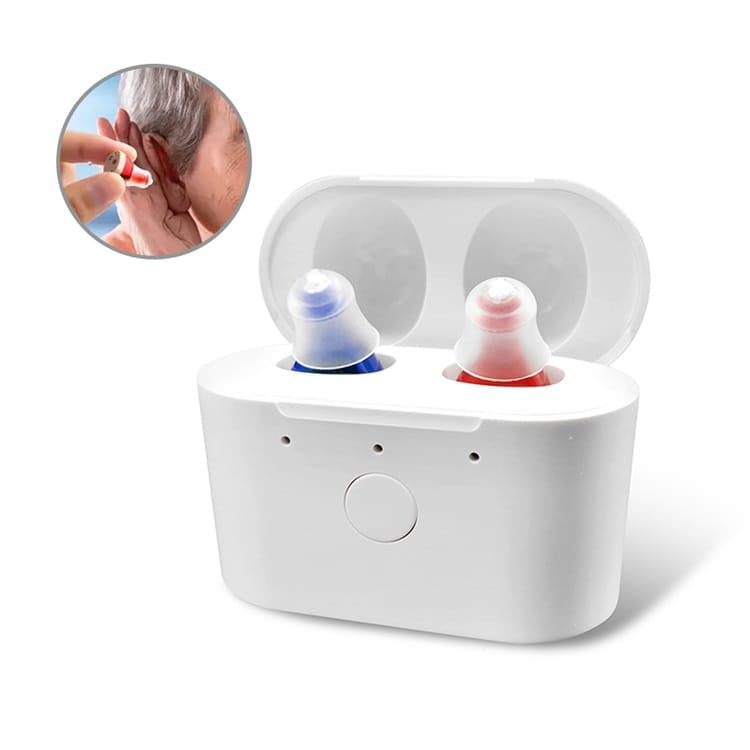 eEAR-CIC-R-600 rechargeable CIC hearing aid charging