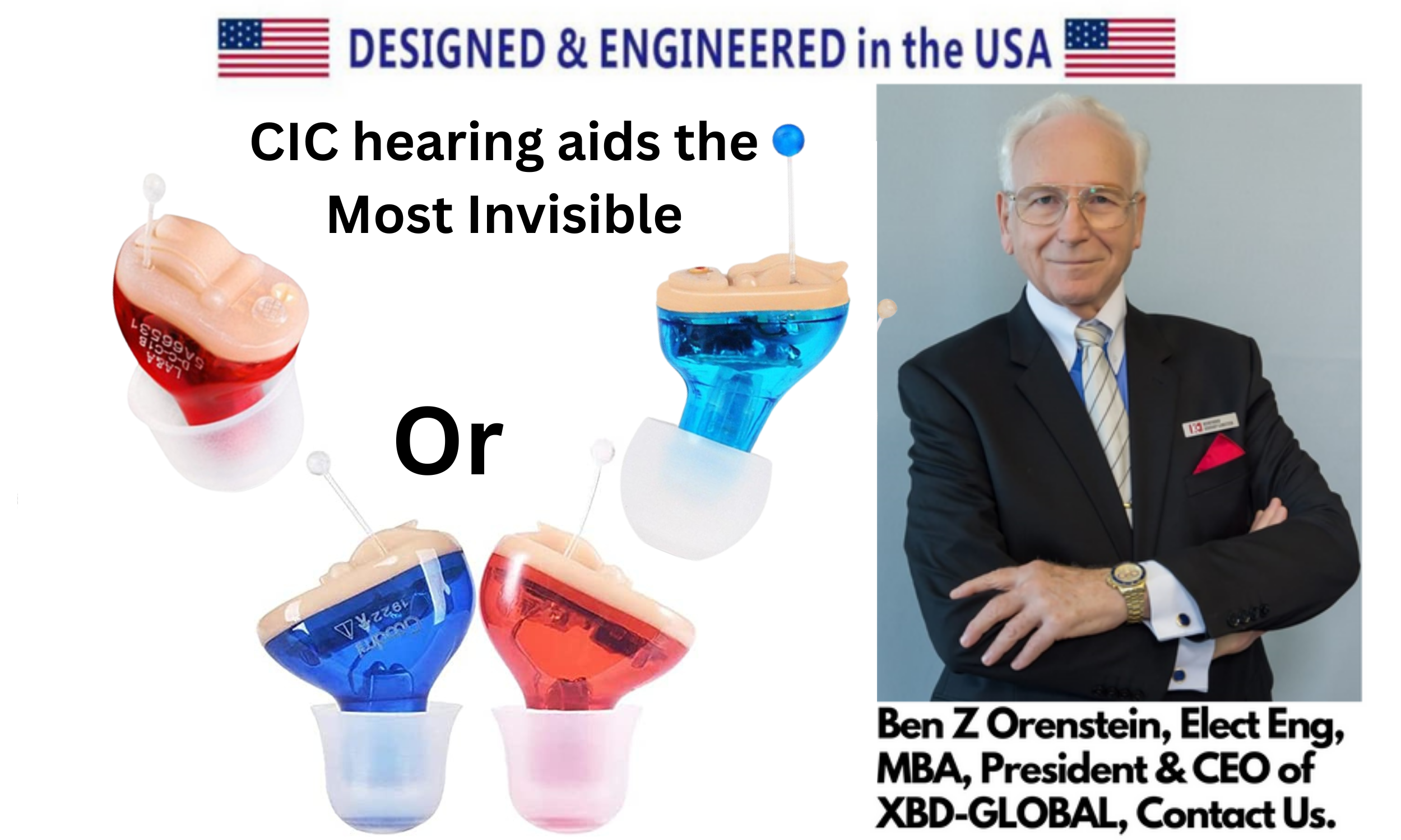 eEAR Digital Hearing Aid, CIC (Complete in Canal), eEar CIC-T25 Entworfen und konstruiert in den USA Für das rechte Ohr 79,88 $, für das linke Ohr 79,88 $ für ein Paar (rechts + links) = 149,88 $