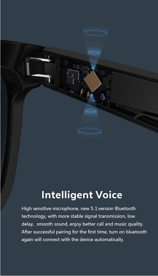 eEAR BTG-02-2 Diseñador Bluetooth Audio Gafas inteligentes con lentes de filtro de luz azul Excepcional sonido de audio de oído abierto Unisex Diseñado y fabricado en los EE. UU.