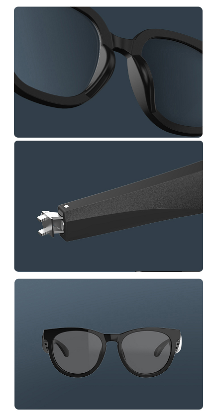 eEAR BTG-02-6 Designové Bluetooth audio chytré brýle s čočkami s filtrem modrého světla Výjimečný zvuk s otevřeným uchem Unisex Navrženo a vyrobeno v USA