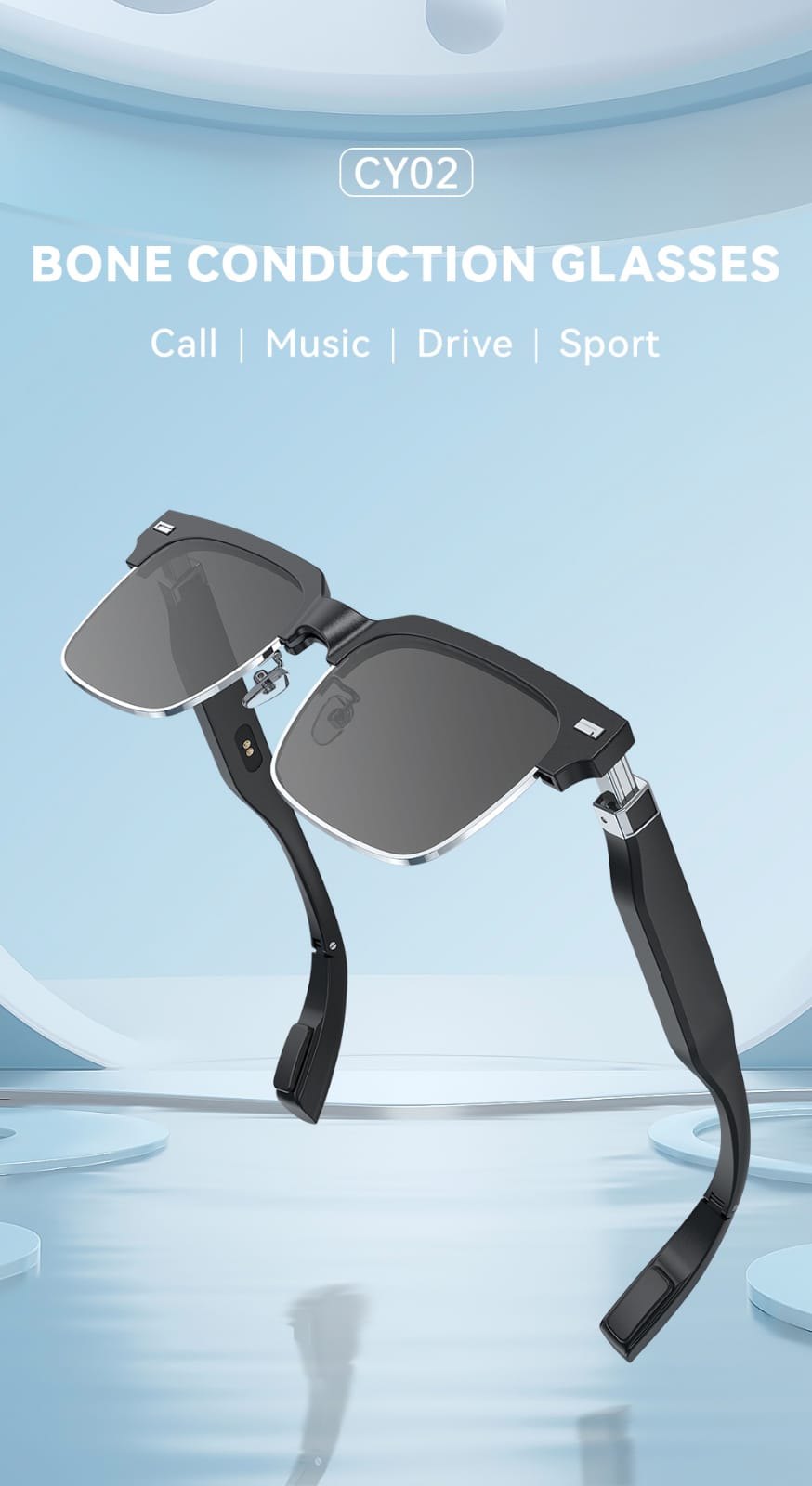 Waterproof Smart Bone conduction glasses