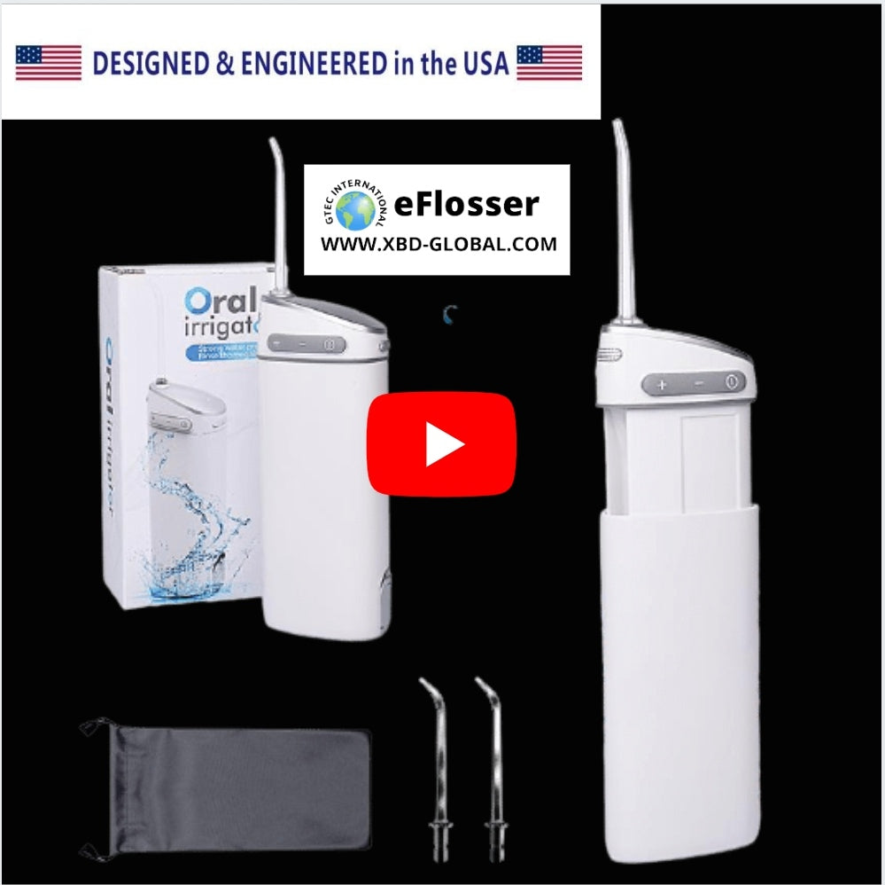 eFlosser 165ml Mini Flosser de agua portátil de tamaño pequeño Flosser oral inalámbrico profesional 3 modos (blanco)