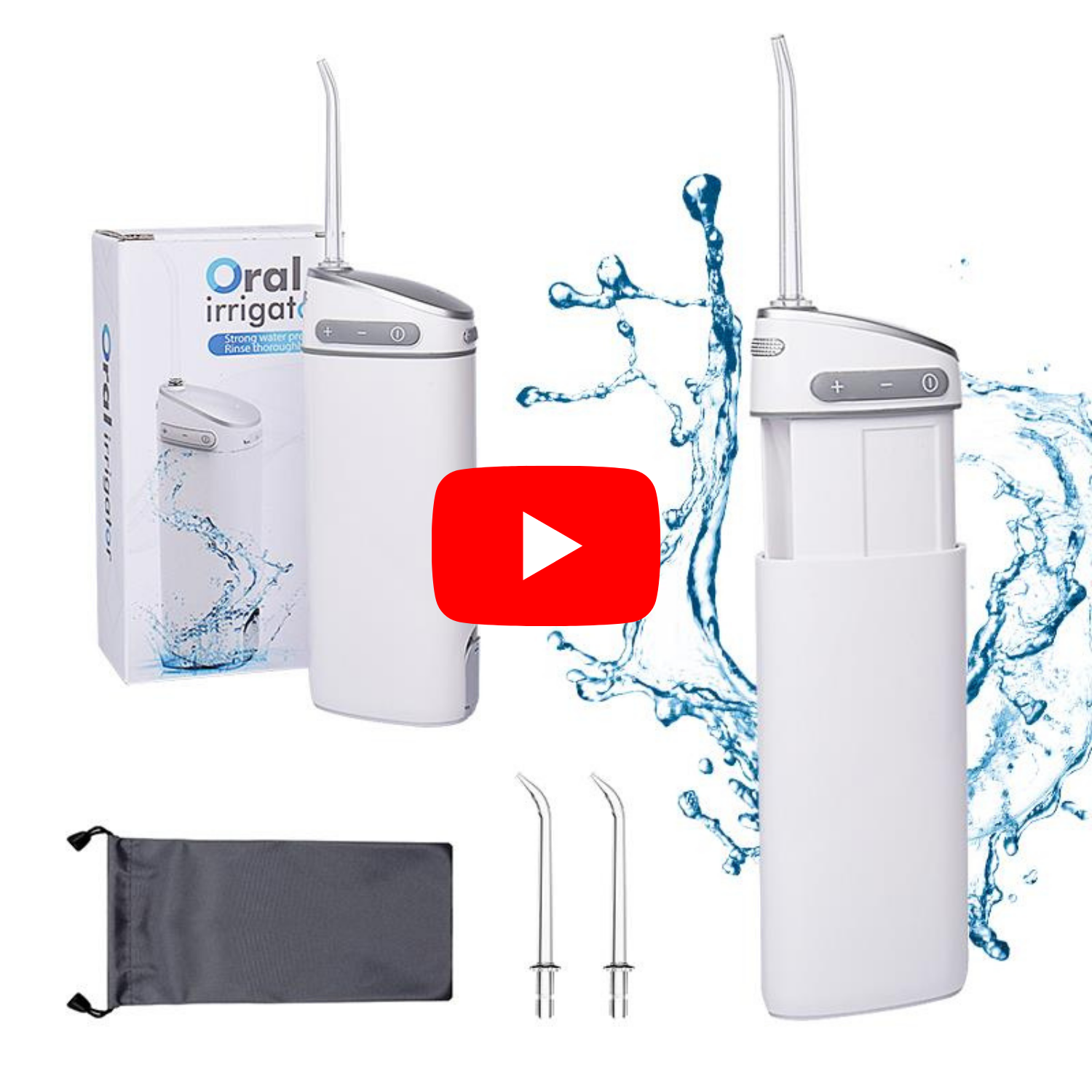 eFlosser 165ml Mini Size tragbare Wasserflosser Professional Cordless Oral Flosser 3 Modi (Weiß)