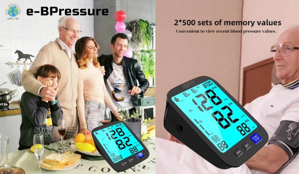 e-BPressure 001 Automatisches Blutdruckmessgerät von Weltmarktführer und modernster Technologie, entwickelt und konstruiert in den USA