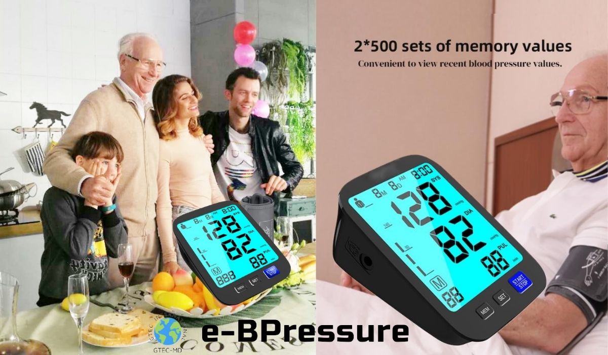 e-BPressure-001 : Automatic Blood Pressure Monitor, HIGHEST ACCURACY by Word Leader and State of The Art Technology Designed and Engineered in the USA Sold 15,000+ worldwide
