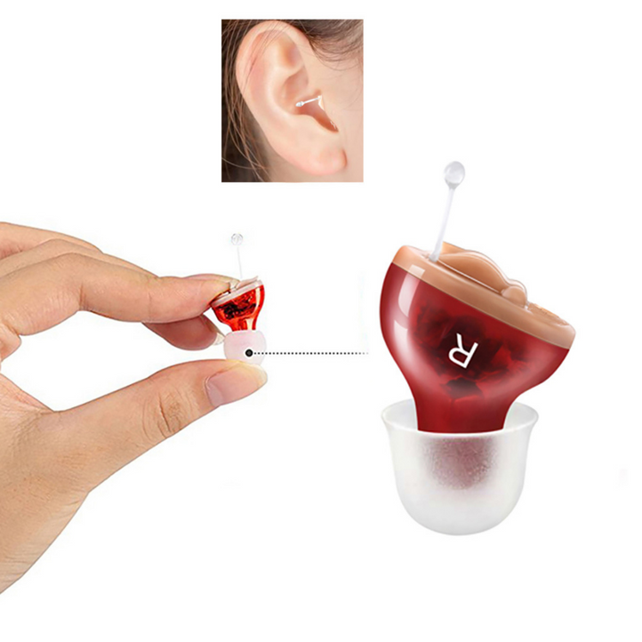 用于左耳和右耳的 eEAR 数字助听器一对，CIC（在耳道中完成），eEAR CIC T25（R&B）在美国设计和制造，用于左侧 EAR 一对（右 + 左）79.88 美元 = 149.88 美元