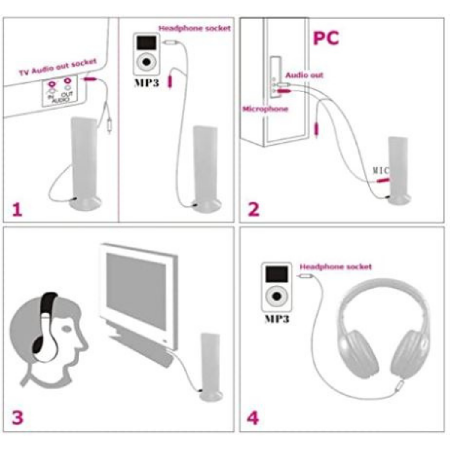 e-PP-TVBT-001 Personal TV listening system consists of Wireless ANC Bluetooth Headphone e-PP- ANC-BT & BT Tx/Rx Bluetooth Audio Transmitter / Receiver Sold 7,000+ worldwide