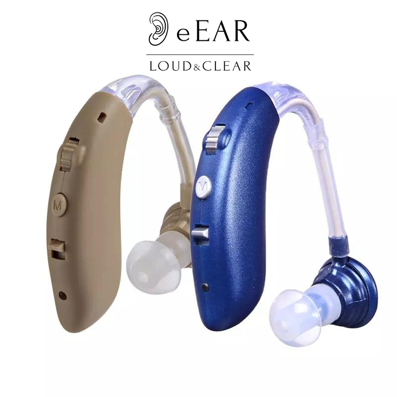 Paire d'amplificateurs auditifs rechargeables eEAR® BTE-BT pour oreilles gauche et droite avec technologie Bluetooth V5.0 Conçu et fabriqué aux États-Unis Vendu plus de 10 000 dans le monde