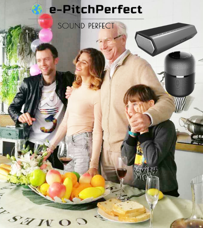 e-PitchPerfect (e-PP) _A16 顶级智能 60W 扬声器，用于控制您的家庭/智能家居控制设备在美国设计和制造