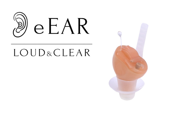 用于左右耳的 eEAR 数字助听器对，CIC（在耳道内完成），eEar CIC-T25 在美国设计和制造