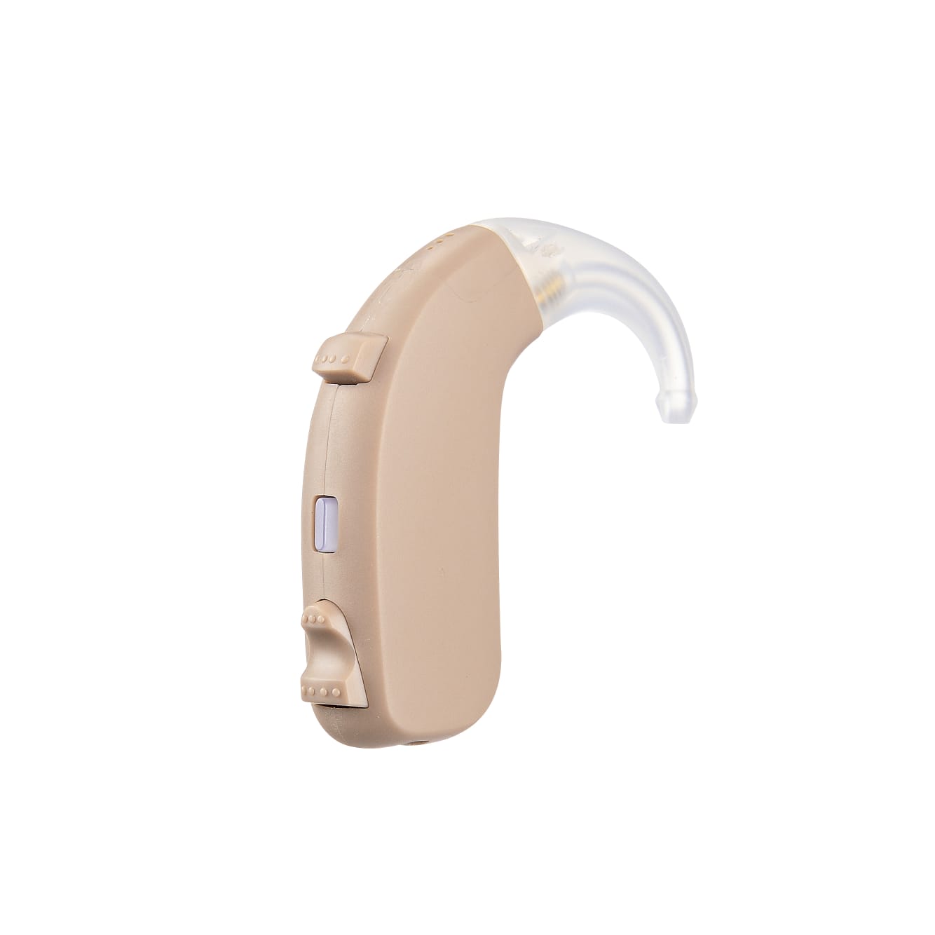 eEAR® 一对 BTE-26SP 峰值增益提高了 70dB 耳后 BTE 数字助听器专为严重听力损失而设计 在美国设计和制造