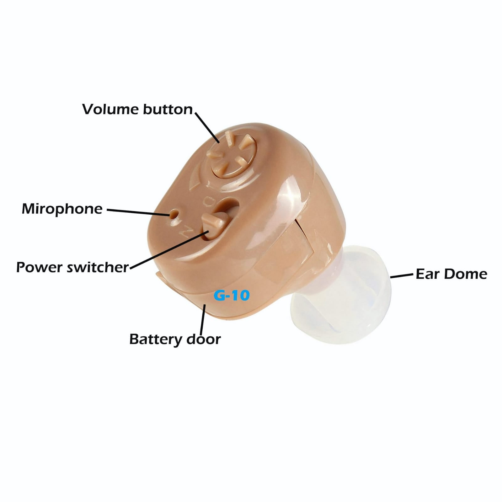 新しい予算クラスの補聴器、手頃な価格で高品質。 e-PPITE-10補聴器は米国で設計および設計されています