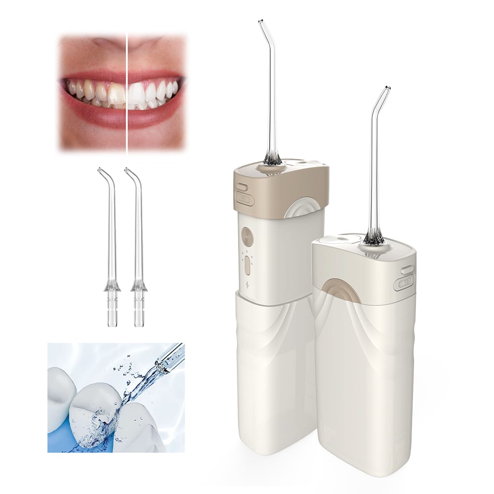 eFlosser-200ml 迷你型便携式水牙线专业无绳牙线器 5 种模式（白色）