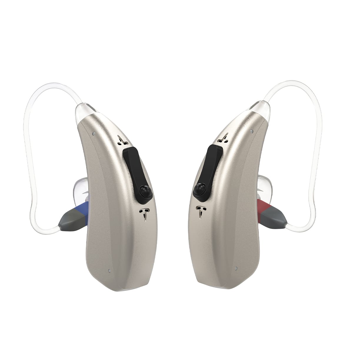 eEAR BTE-RIC-435 est une aide auditive rechargeable Receiver-In-Canal (RIC), équipée d'un algorithme d'aide auditive avancé.