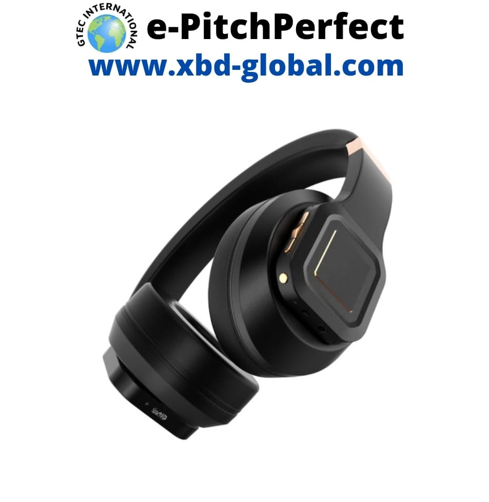 e-PP 001 ANC-BT e-PitchPerfect (e-PP) Auriculares con cancelación activa de ruido (ANC) Auriculares Bluetooth V5.0 (BT) con bolsa de viaje Diseñados y fabricados en EE. UU.