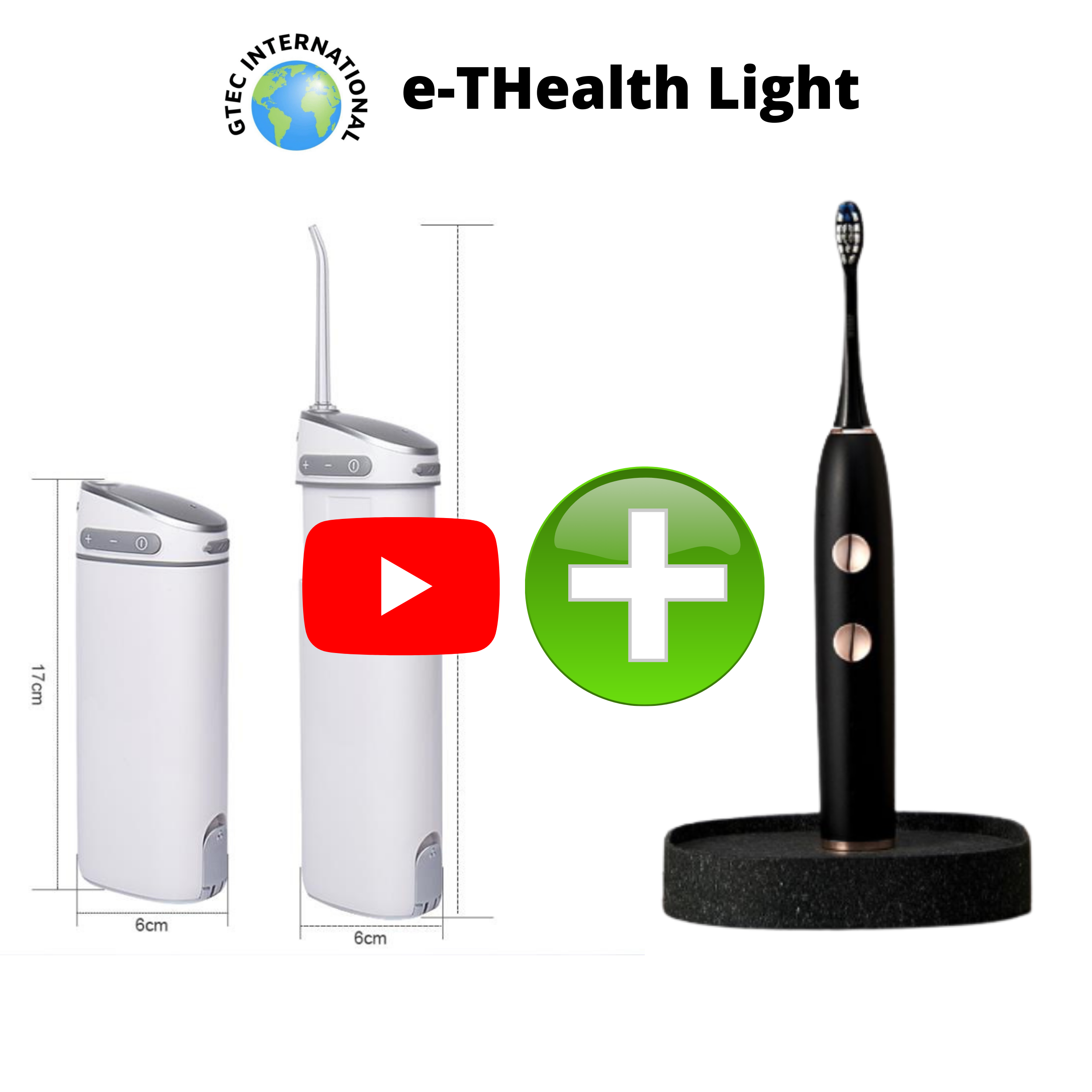 e-THealth 165ml Light Kit eFlosser 165ml a e-TBrush