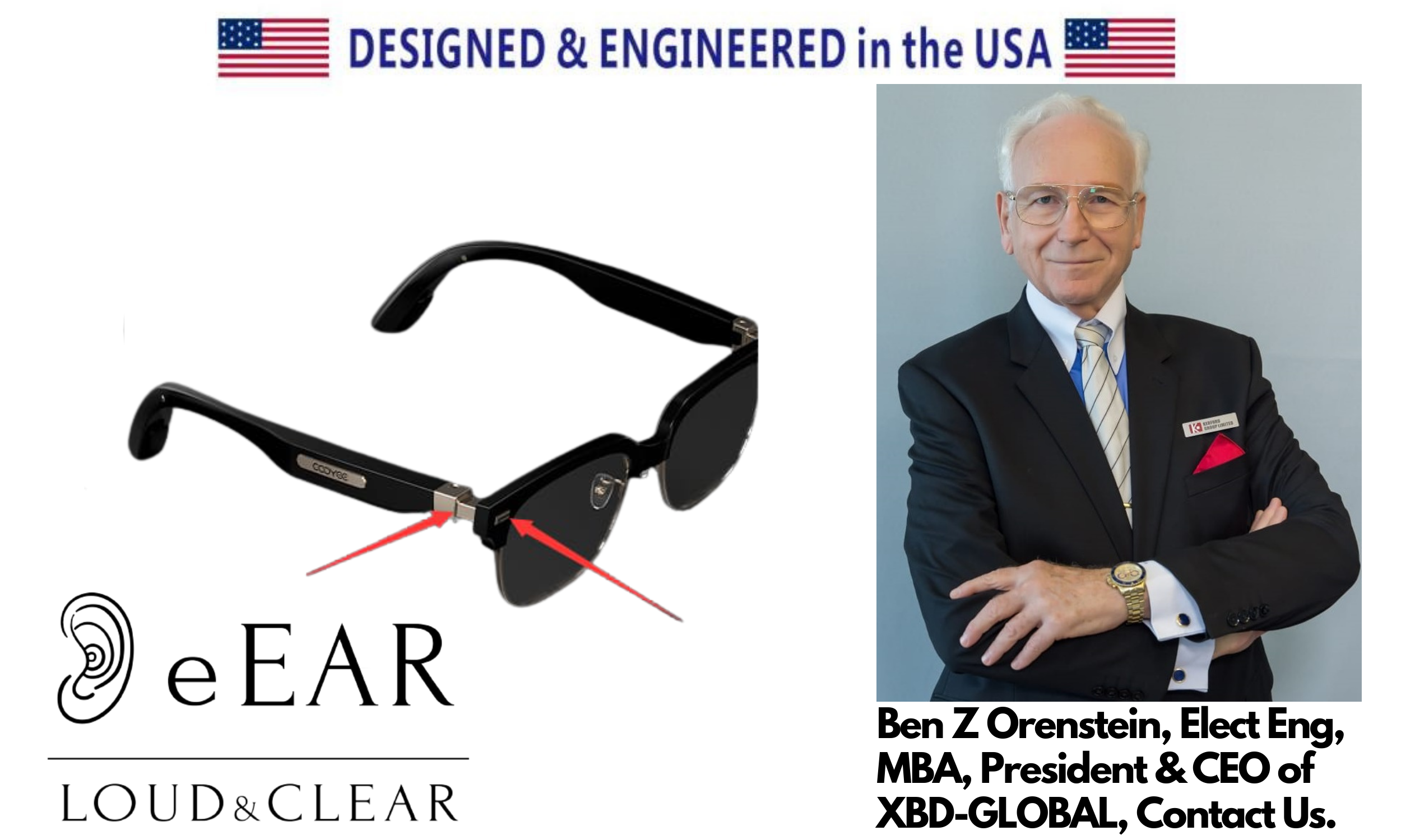 eEAR® BTGC-001 Bone Conduction Glasses with CEO Ben Z Orenstein