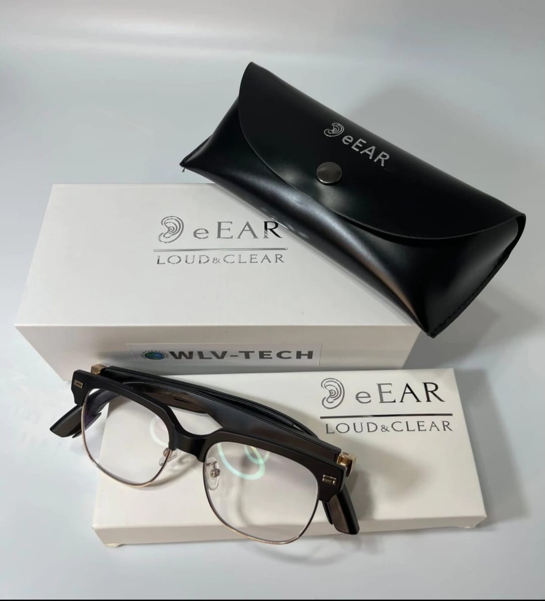 eEAR BTGC-001: Inteligentní Bluetooth brýle s technologií kostního vedení vojenské třídy, nejnovější audio technologie pro chytré brýle. Lze použít jako chytré optické a BT zvukové brýle, vše v jednom