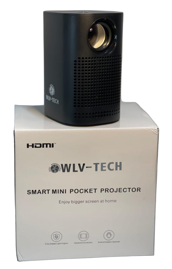 ePP-Y6 Capsule, Mini Projector, Black, 100 ANSI Lumen Portable Projector, 360° Speaker, Movie Projector, 100 Inch Picture, 4-Hour Video Playtime, Neat Projector, Home Entertainment Sold 20,000+ worldwide