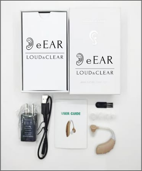 eEAR BTE-BT 可充电助听器采用蓝牙 V5.0 技术，在美国设计和制造